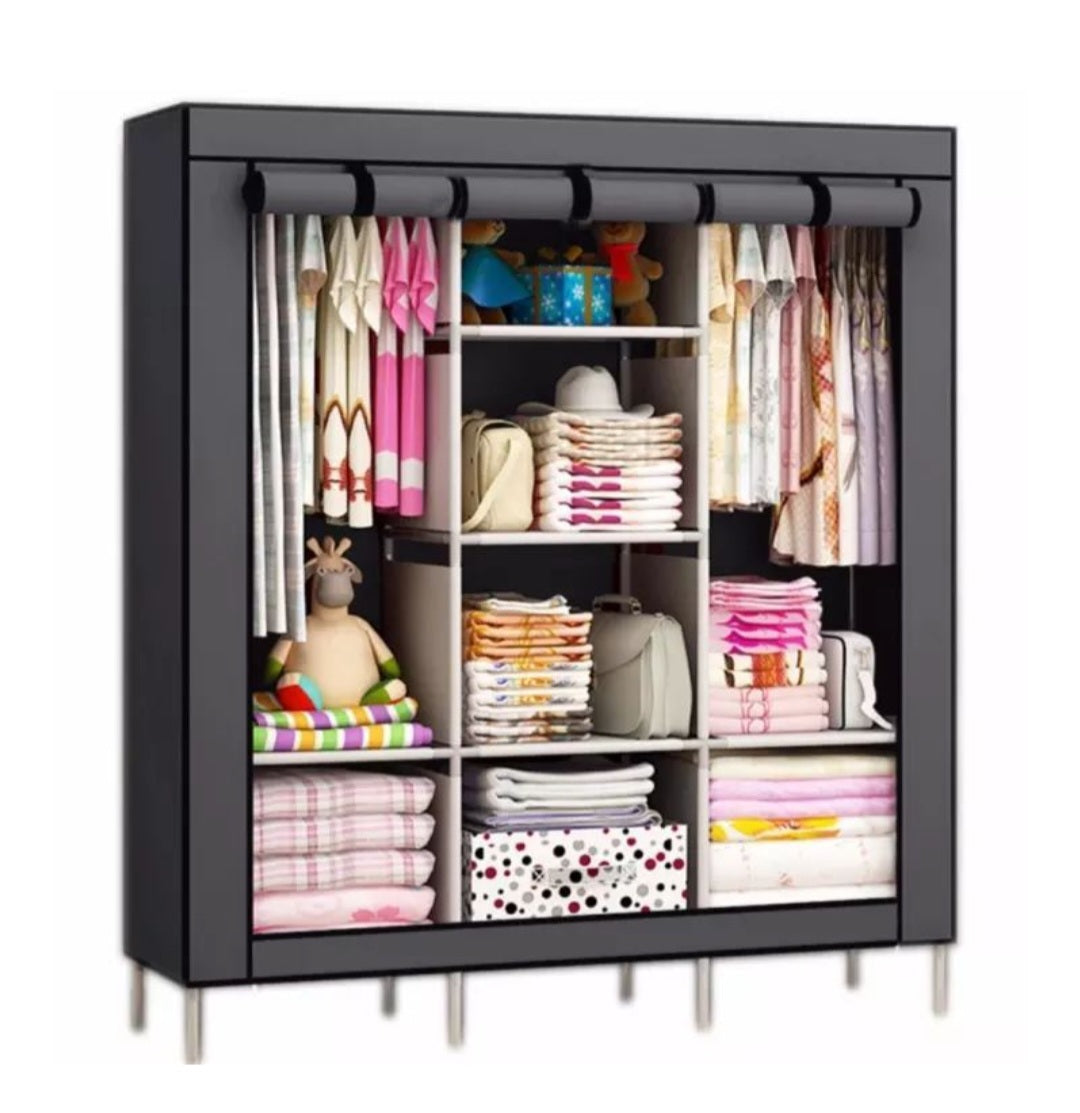 Fabric Wardrobe Rack Organizer with Cover