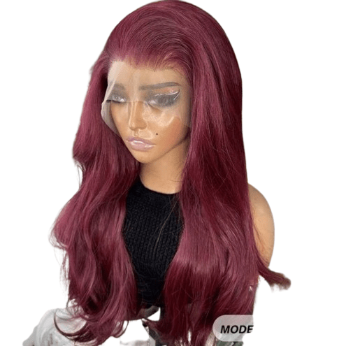 22 inch Burgundy Lace Front Wig(human blend)