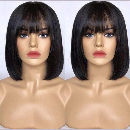 Short Bob Straight Human Hair Wig